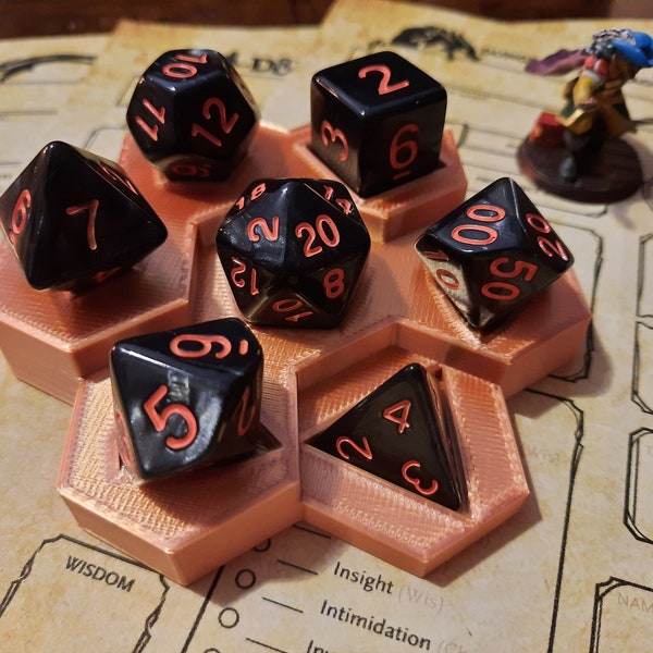 Hexagonal Dice Display Stand- STL FILE ONLY