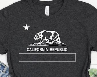 California Republic State Flag Shirt, California Bear, California Tee, California Tshirt, Cali Tshirt , California Gift, Cali Flag Lover,