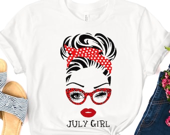 July Girl Shirt, July Gift, Birthday July Girl Tshirt,Birthday Queen Shirts, Birthday In July, July Birthday Shirt, Born In July, July Shirt