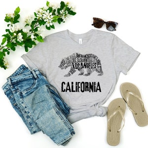 Kalifornien Bär Karte Shirt, Kalifornien Bär, Kalifornien T-Shirt, Kalifornien Tshirt, Cali Tshirt, Kalifornien Geschenk, Cali Bär Liebhaber, Kalifornien Karte Bild 6