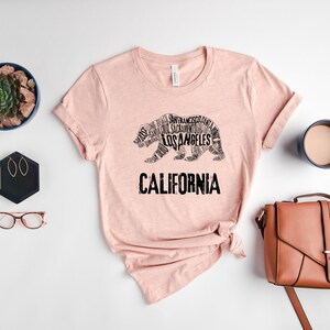 Kalifornien Bär Karte Shirt, Kalifornien Bär, Kalifornien T-Shirt, Kalifornien Tshirt, Cali Tshirt, Kalifornien Geschenk, Cali Bär Liebhaber, Kalifornien Karte Bild 5