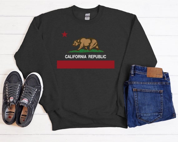 California Star Flag Crewneck Sweatshirt California Star Flag Crewneck Sweatshirt