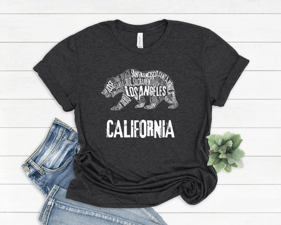 California Bear Map Shirt, California Bear, California Tee, California Tshirt, Cali Tshirt, California Gift, Cali Bear Lover, California Map