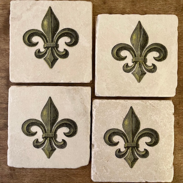 Fleur Di Lis Coaster Set