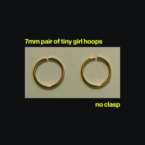 Tiny Gold Hoop Earrings / Small Hoop Earrings / Hug Hoop Earrings / Tiny Gold Hoop / Conch / Cartilage / Tragus / Helix / Nose / Ear