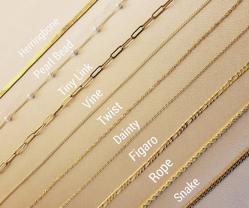 18K Gold FILLED Unisex Chain , Waterproof, Hypoallergenic, Cable Chain, Cuban, Paperclip Chain, Twist ,Gift For her,Christmas Gift 