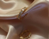 18K Gold Filled Huggie Hoop Earrings ,Hypoallergenic, WATERPROOF, Earring for her, Best Gift,For MOM