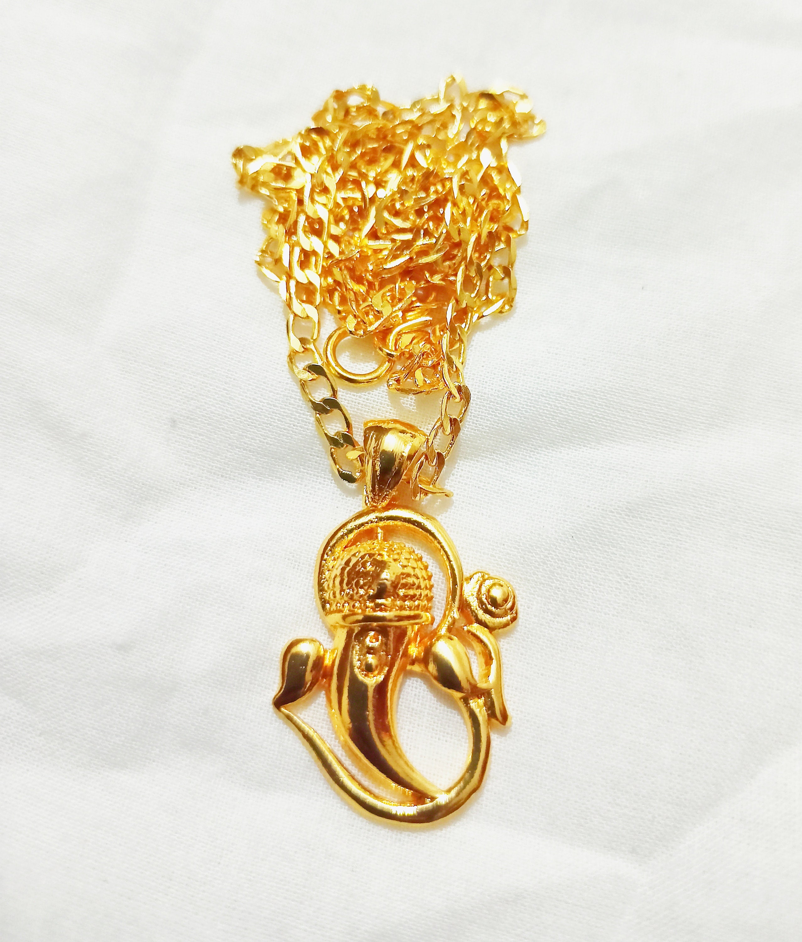 Shree Ganesh Pandant In Gold Plated Chain | Etsy