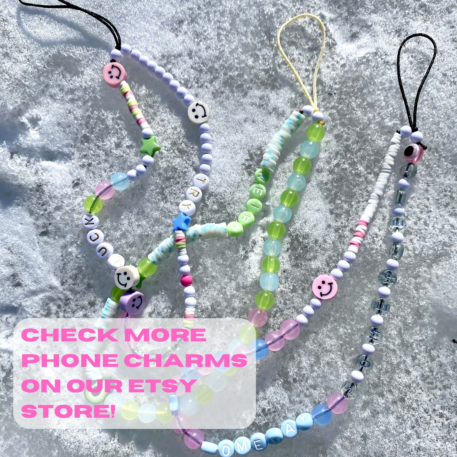 Beaded Phone Chain phone string phone charm Etsy