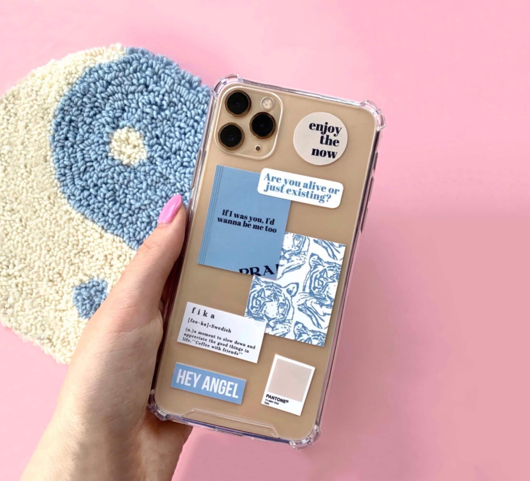 Custom iPhone case with stickers 7 Stickers Etsy