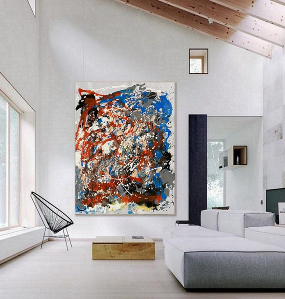 ポロック スタイル 抽象画 キャンバス 特大 ウォールアート ジャクソン