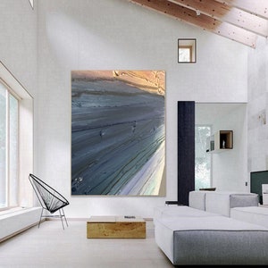 Abstract Canvas Art | Abstract Oil Painting| Abstract art | Canvas painting | Modern art | Gray Abstract painting | Large Oil Painting Q31