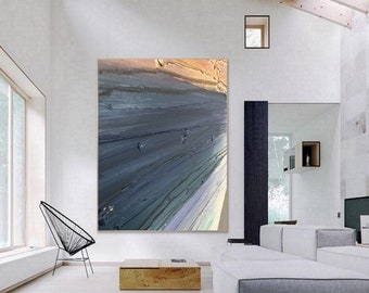 Abstract Canvas Art | Abstract Oil Painting| Abstract art | Canvas painting | Modern art | Gray Abstract painting | Large Oil Painting Q31