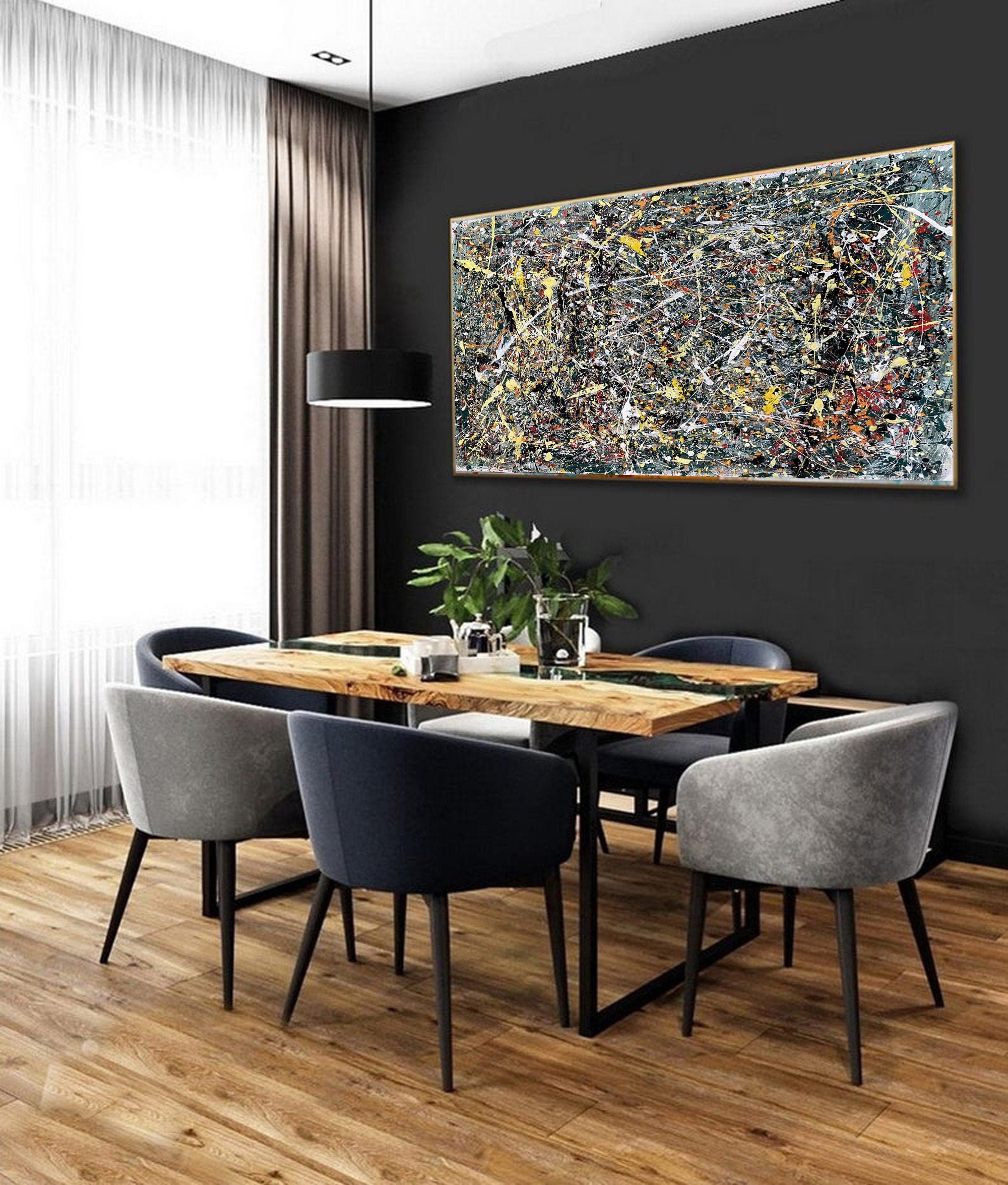 ジャクソン ポロック スタイル 絵画 オリジナル 抽象 モダン