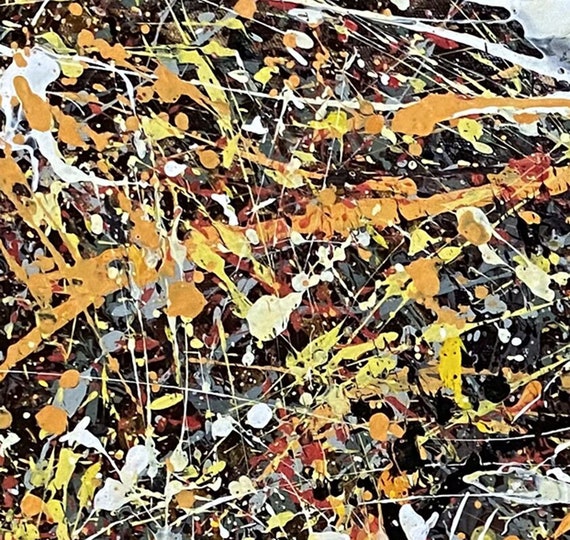 オリジナル ジャクソン ポロック スタイル 抽象画 ウォールアート