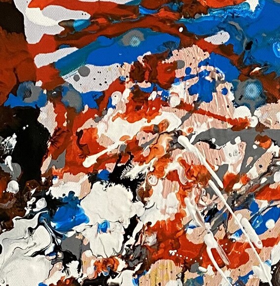 ポロック スタイル 抽象画 キャンバス 特大 ウォールアート ジャクソン