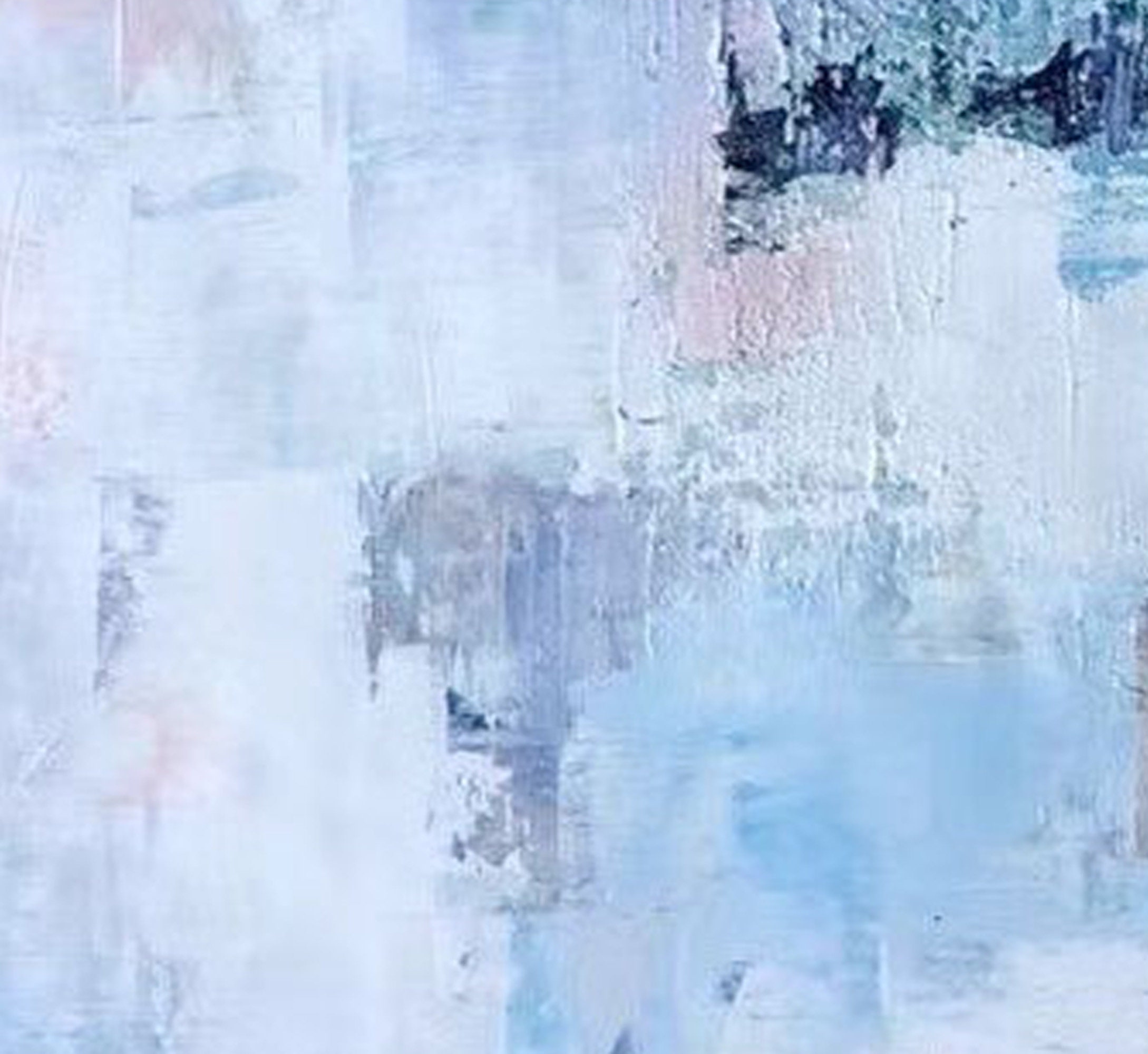 抽象芸術 | キャンバス画 | 現代アート | 青の抽象画 | 白ピンクの抽象