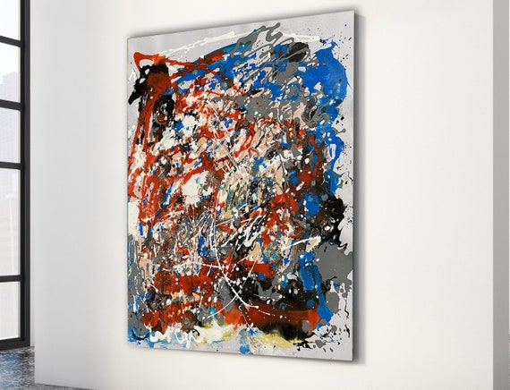 ポロック スタイル 抽象画 キャンバス 特大 ウォールアート ジャクソン