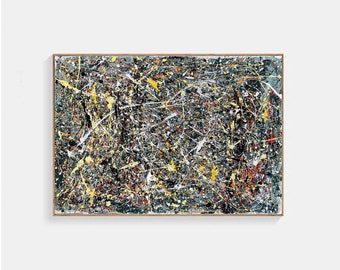 ジャクソン・ポロック 抽象絵画ウォールアート Amazon.co.jp: ジャクソンポロックポスター有名な抽象キャンバス絵画