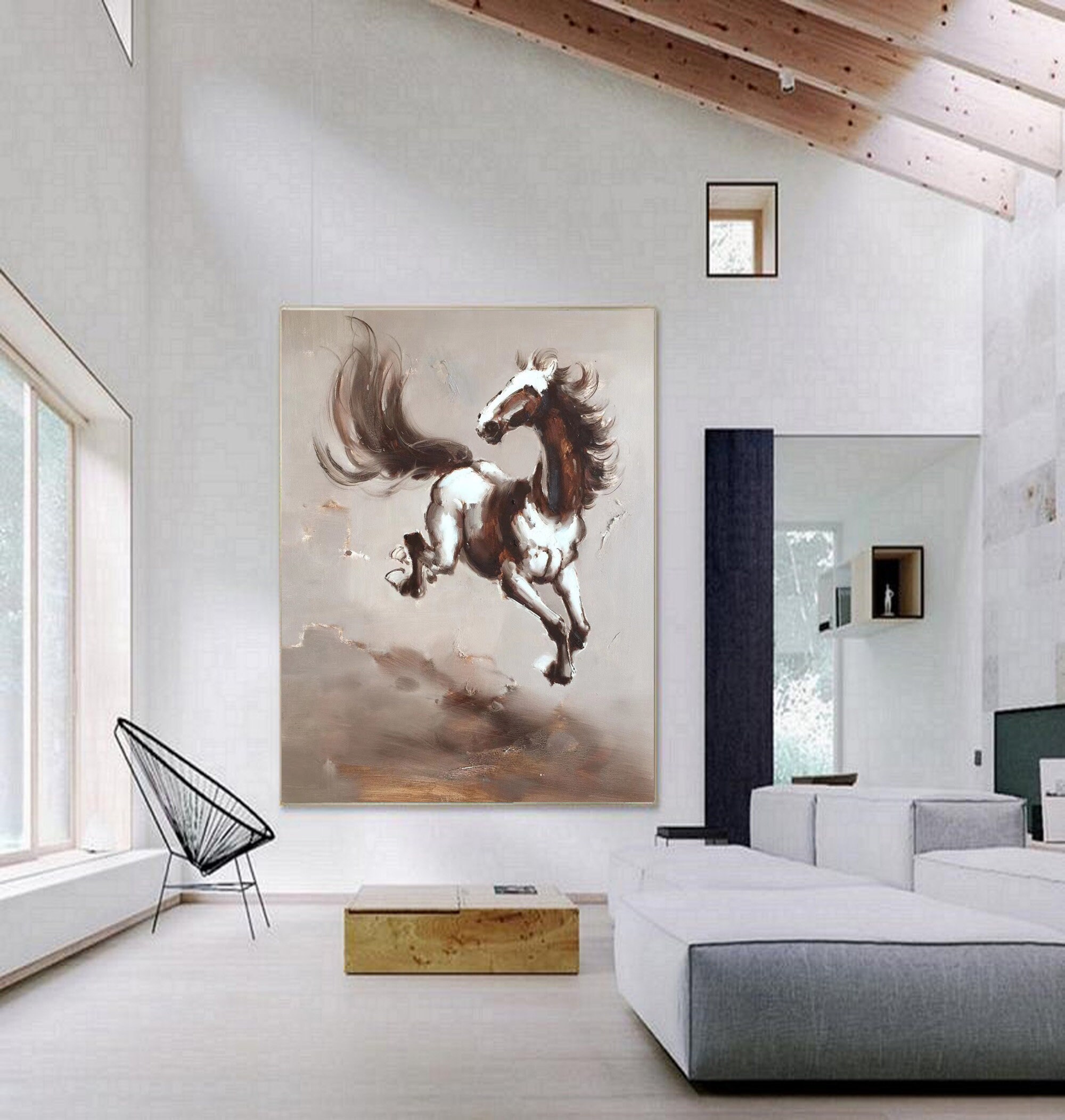 Running Horses Art Horse Painting Living Room Art Horse Lover Gift ...