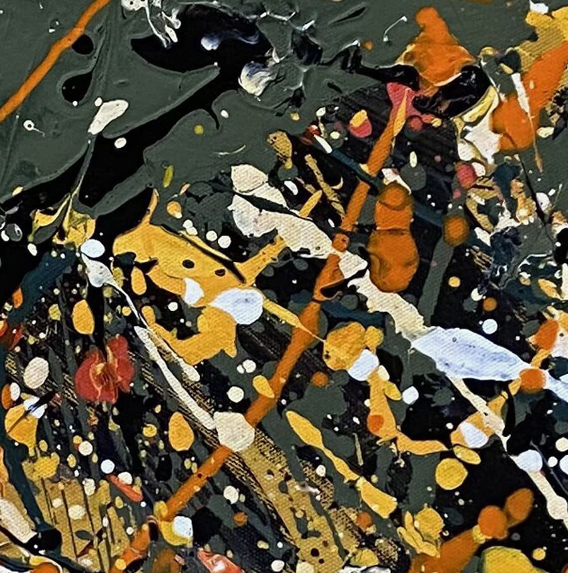 Jackson Pollock Inspired Original Painting Pollock Style Art Modern