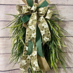 Green Grass Fern Wreath: Farmhouse Porch Decor, Everyday Wreath