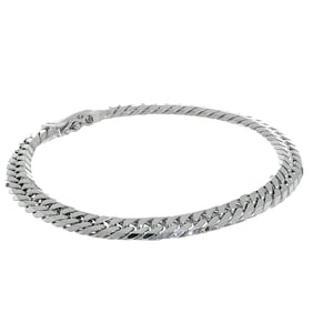 Solid 950 Platinum Cuban Link Bracelet – Heavy Double Cut Men’s/Women&#39;s Platinum Chain with Fold Over Clasp – Luxury Platinum Bracelet Gift
