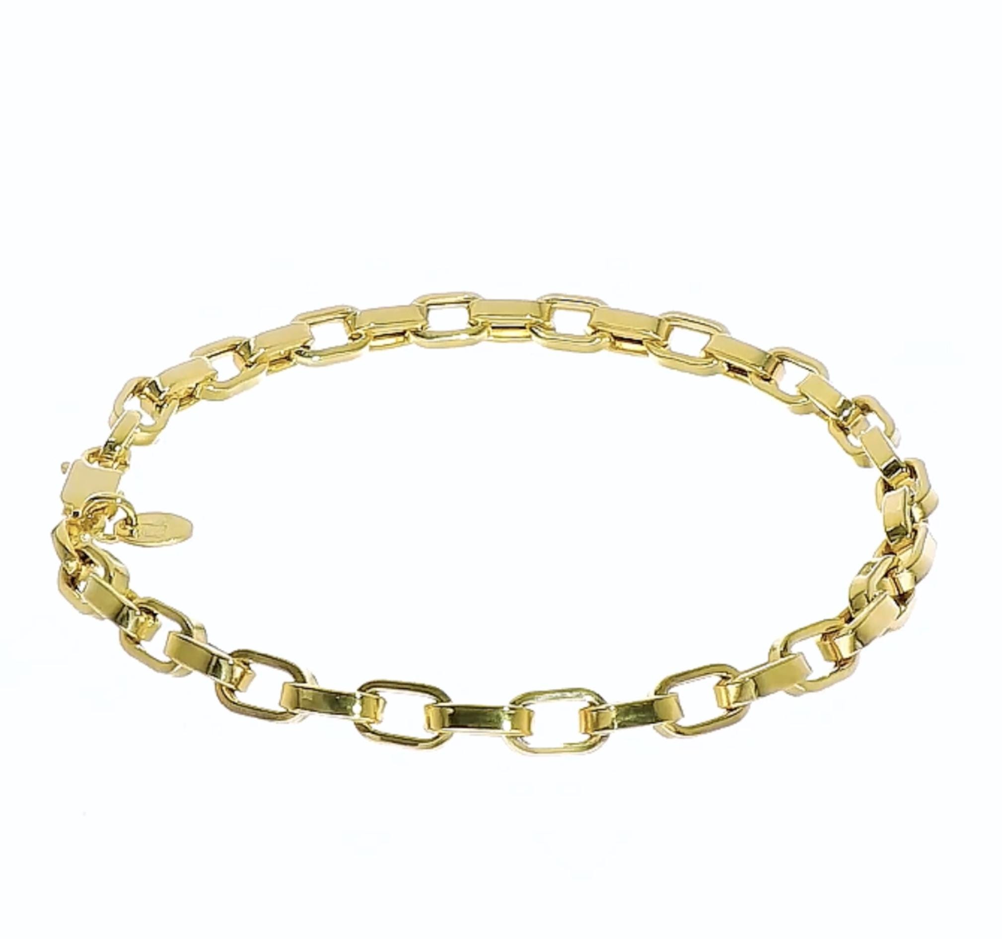 14k Yellow Gold High Polish 7.5-inch X 4.6mm Fancy Cable Chain
