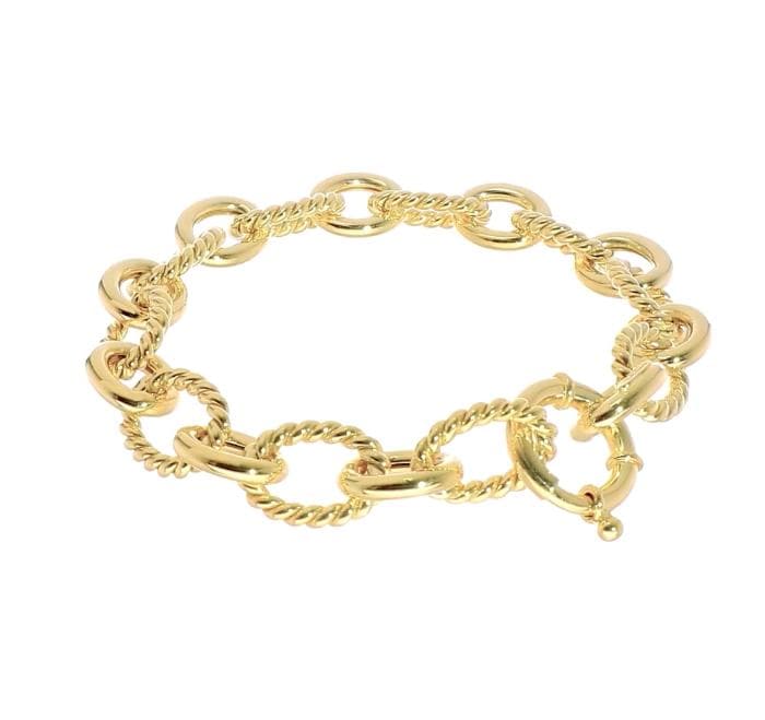 【HYERES LOR】Happiness 14K H bracelet Women High Quality 18k Layered Real Gold Plated Xo hearts
