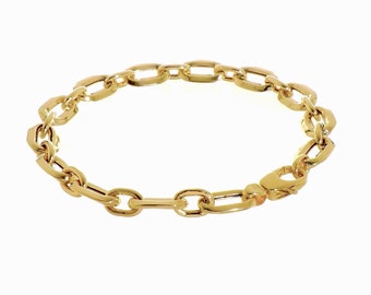 SkyJewelers Echtes 14K Gelbgold Armband – Dreifaches Gliederketten-Design, 7,5 Zoll, NEU SkyJewelers Echtes 14K Gelbgold Armband – Dreifaches Gliederketten-Design, 7,5 Zoll, NEU