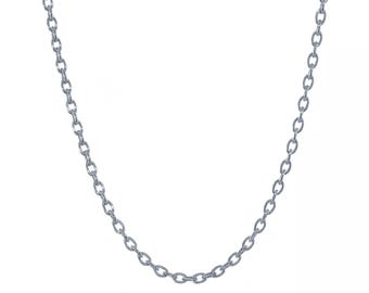 950 Platinum Solid Cable Chain Necklace 18 Inch | 3mm Polished | Astonishing for Men & Women