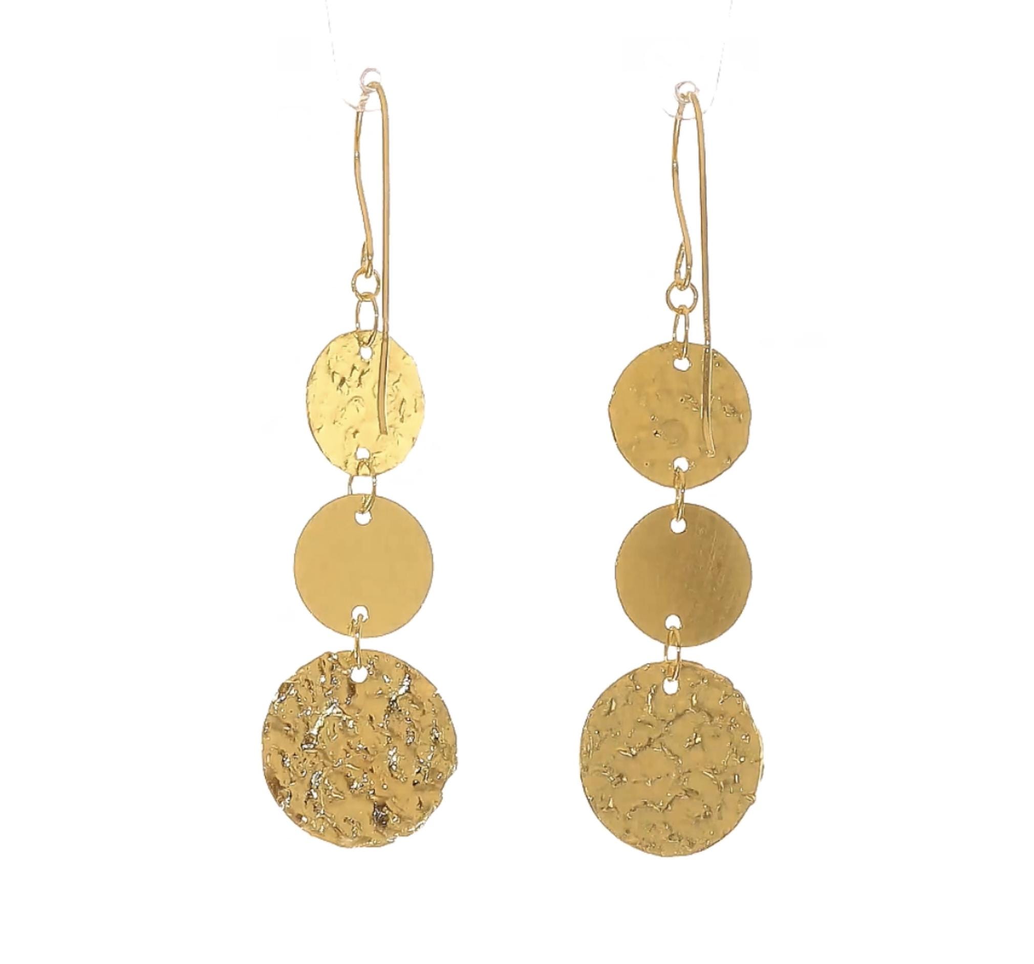 ピアス LAZY DAWN rope circle drop chain earring Glass Circle Chain Earrings – RoxannSlate