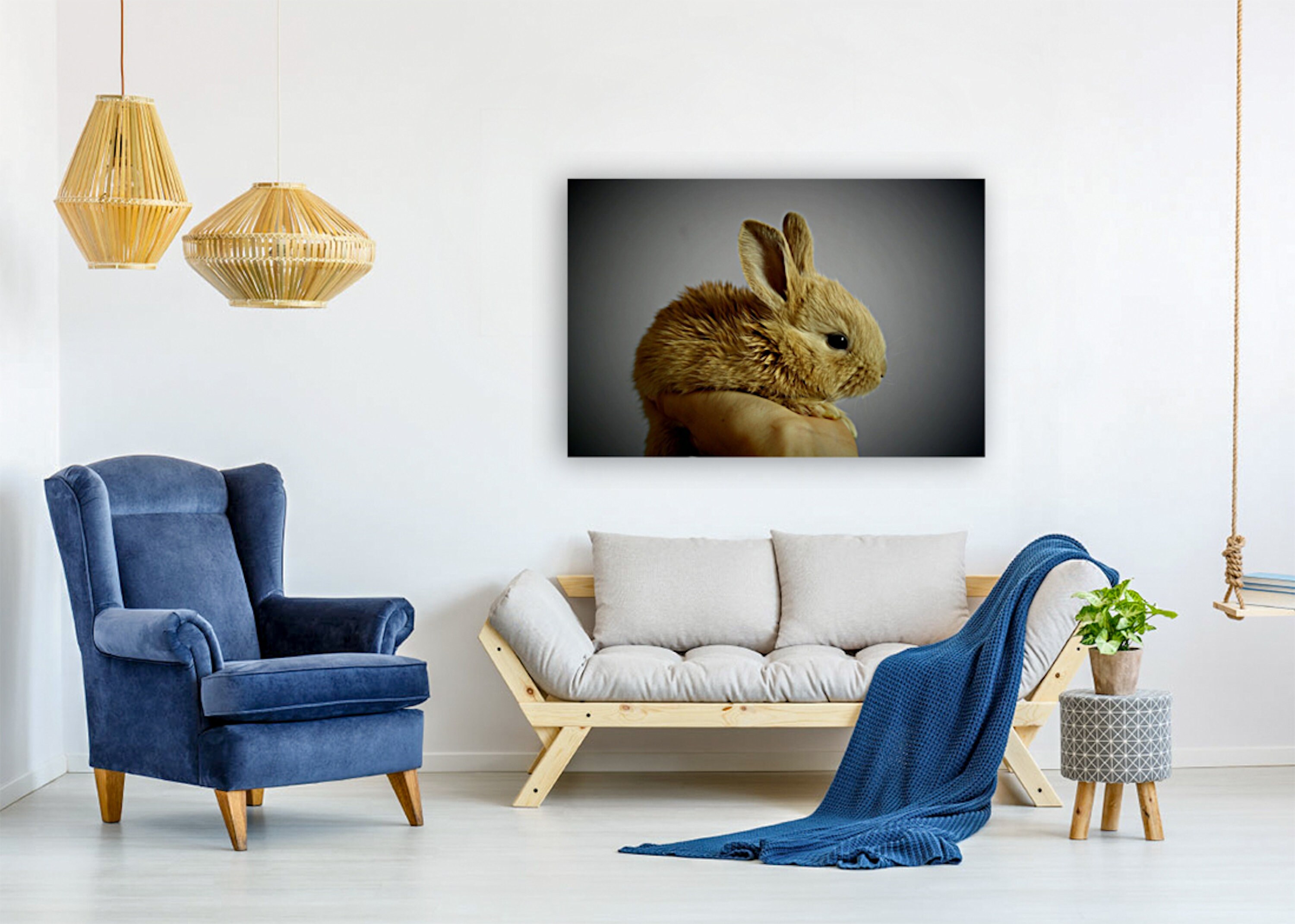 Tiny Baby Bunny Rabbit Downloadable Art Print. Instant Downloads of Printable Nature Art ...