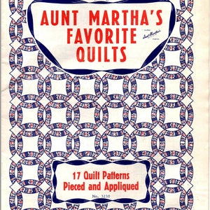Aunt Martha&#39;s Favorite Quilts 17 Patterns Digital Download