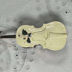 Vintage Violin Jewelry Trinket Box