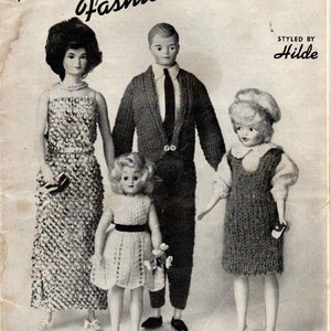 Garments for Fashion Model Doll Hilde Vintage Knitting Patterns Digital Download 1964