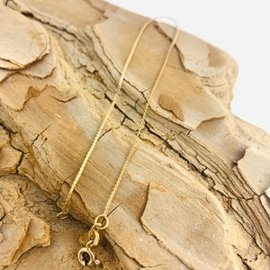 Vintage 7&quot; 10k gold flat snake rope chain bracelet