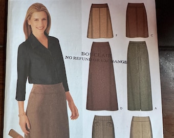 Women's Misses' Slim and A-Line Skirts in 3 Lengths Pattern Simplicity 9825 Size RR 14-20