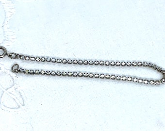 Vintage 7" dainty rhinestone tennis bracelet