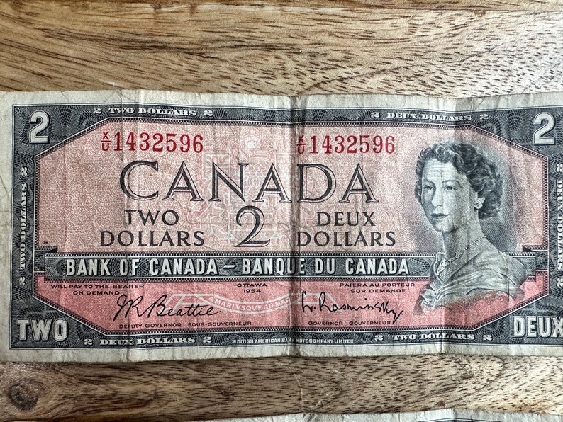 Genuine Canadian 2 Two Dollar Modified Bill 1954 - Etsy
