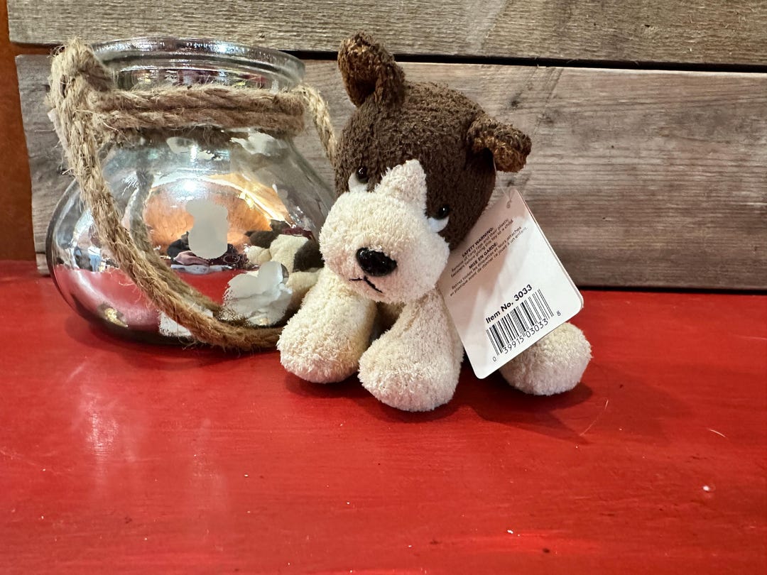 Russ Berrie Luv Pets Rare! Yapper Suede Tan and Brown Puppy Dog