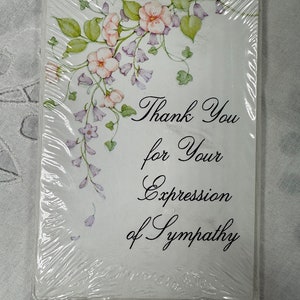 vintage Sympathy Acknowledgement Card 5 Packs de 8 - 40 cartes