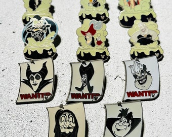 Disney Pin Villains Cauldrons and Wanted Posters - Maleficent, Old