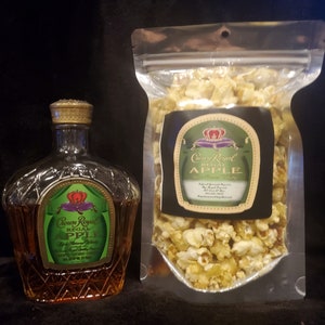 Apple Crown Infused Popcorn, liquor
