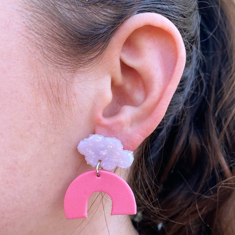 Pink Arch Earrings