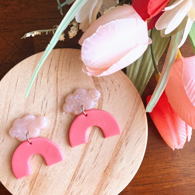 Pink Arch Earrings
