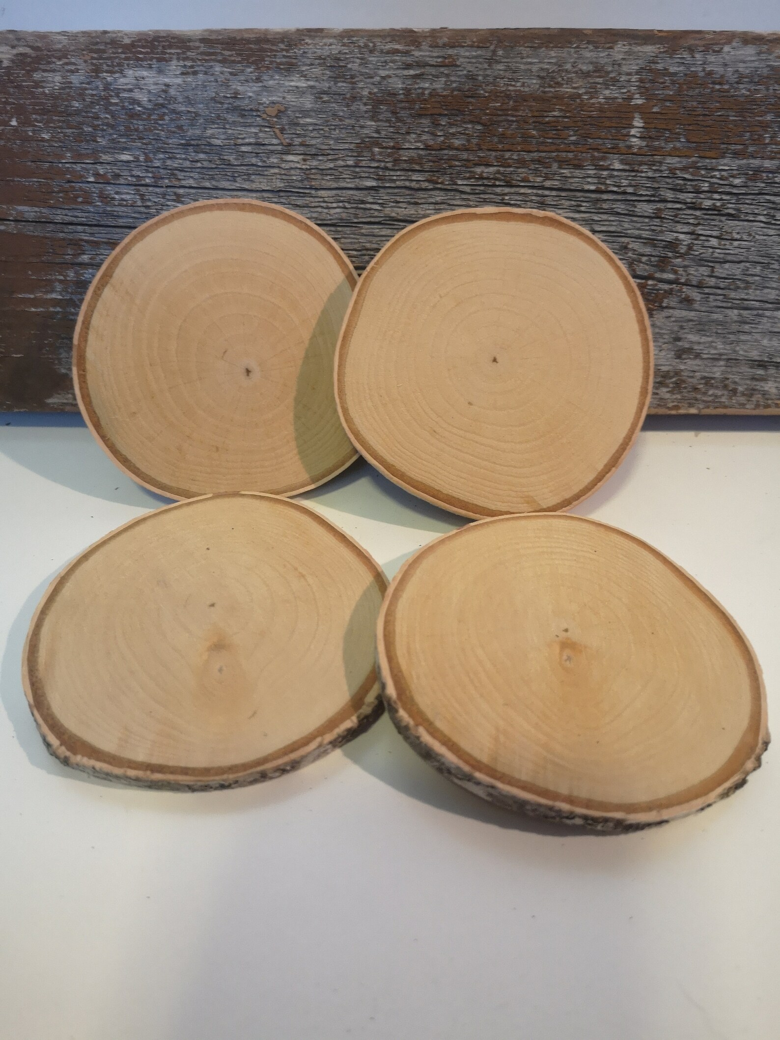 4 pack Mini Birch Wood Coasters Etsy