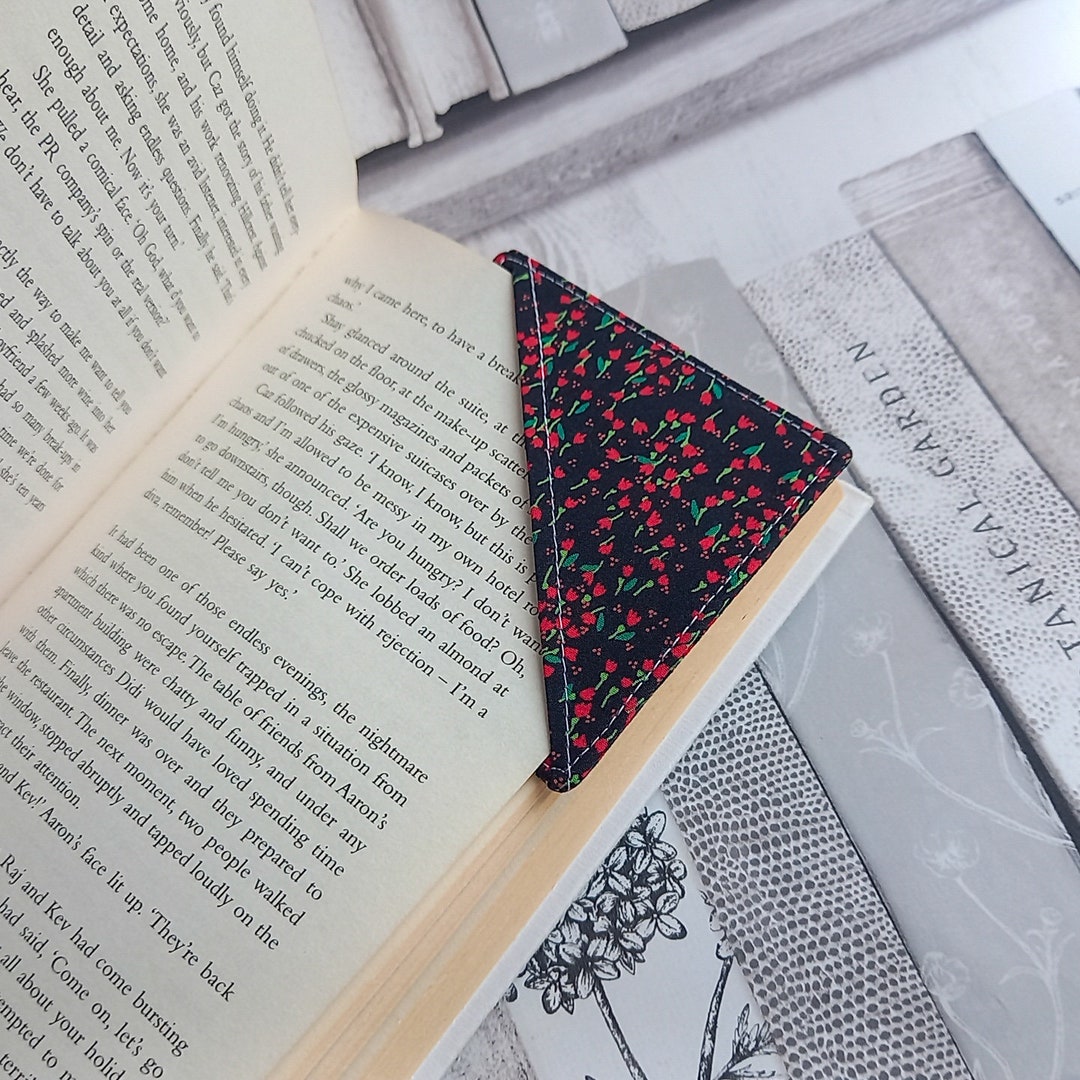 Fabric Corner Bookmarks, Gift for Booklovers, Notebook Accessory, Tiny ...