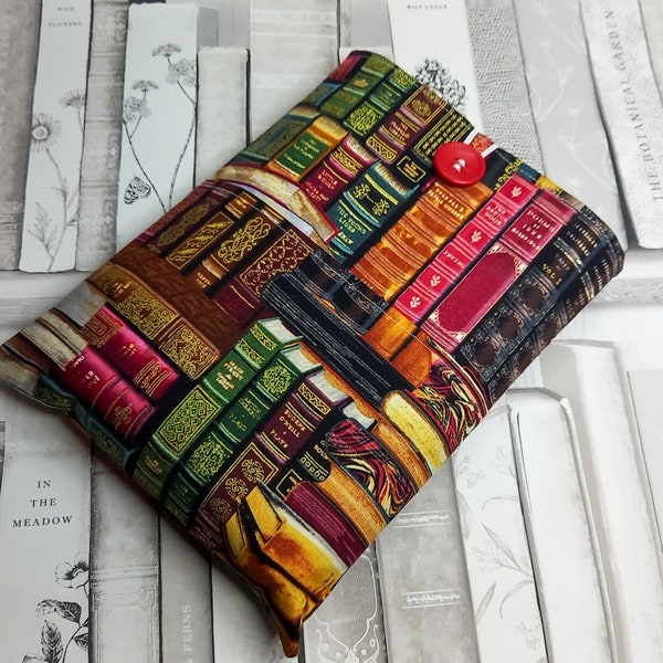 PRE-ORDER! Library books Book Sleeve with front pocket, Personalised Book sleeve for paperback books. Book cover, great book lovers gift.