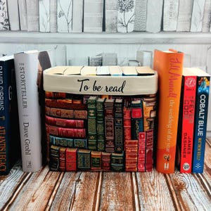 Personalised Fabric Book Storage Basket: Library Design, Dorm Organizer